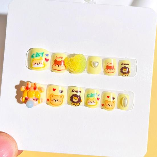 12 шт. детские мультяшные наклейки для дизайна ногтей, милые цветочные девушки с сердечным узором, стразы, наклейки для ногтей, самоклеящиеся накладные ногти, художественное украшение «сделай сам»