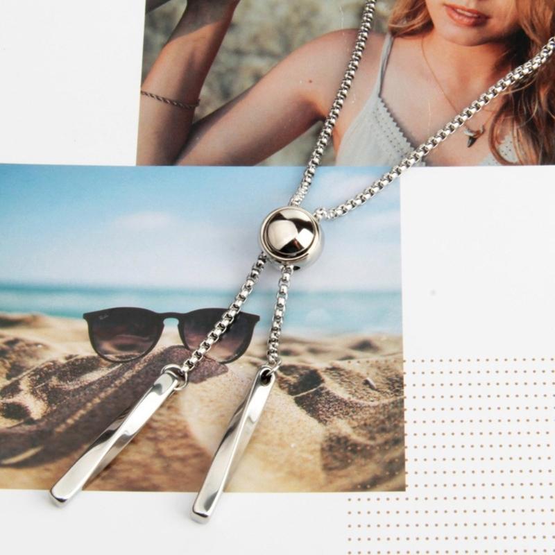 Сексуальное ожерелье-галстук боло, бусина, крутая цепочка на воротник, изящные чокеры-лариат с бусинами