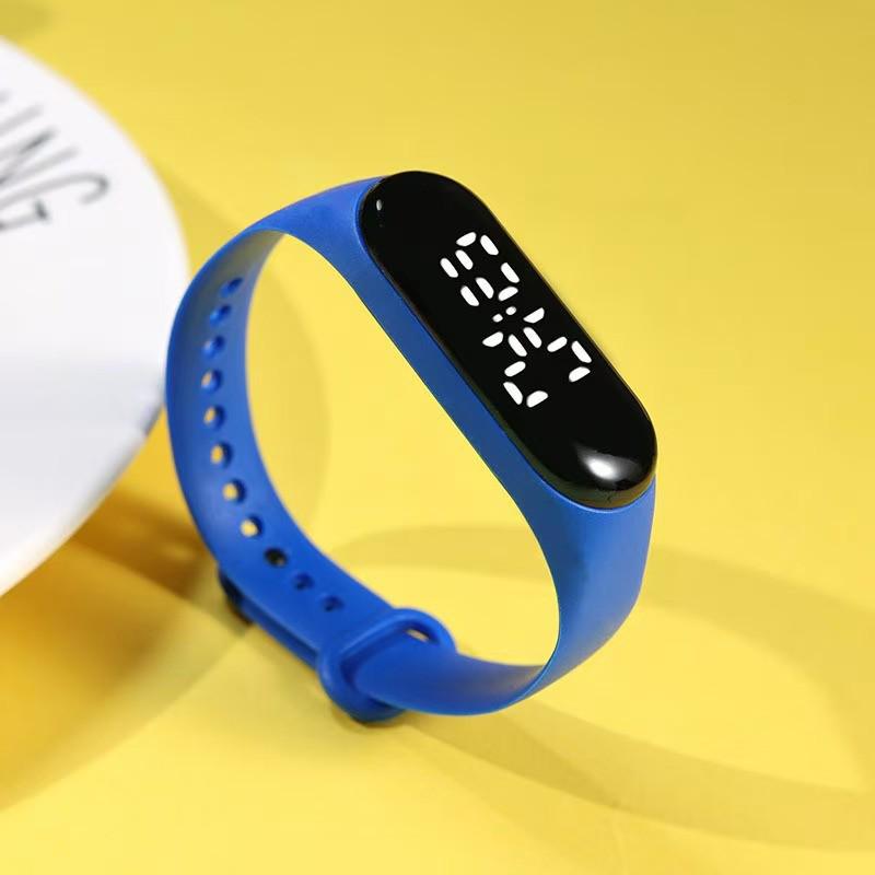 Водонепроницаемые белые светодиодные сенсорные часы для мальчиков и девочек средней школы