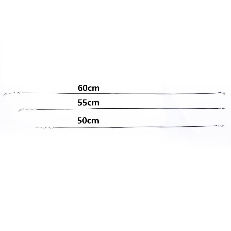 505560Cm Black Cord Leather Rope Chain Necklace Fastener Alloy Extended Chains Wax Pack Necklaces For Women Men Lobster Clasp