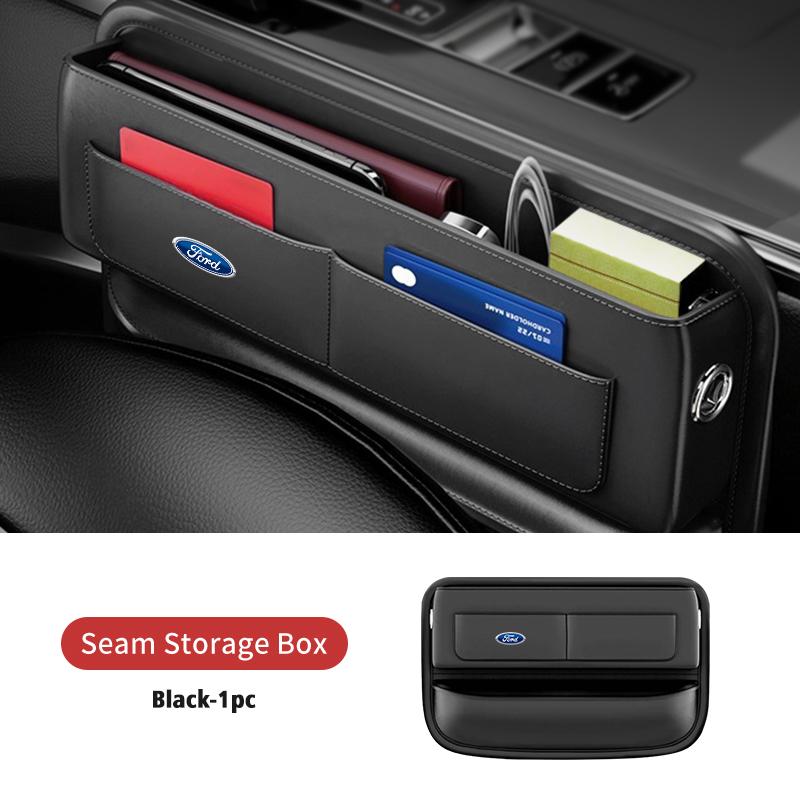 Car Seat Crevice Wallet Phone ID Card Slit Gaps Storage Box For Ford Escape Ecosport Fusion Explorer Expedition Taurus