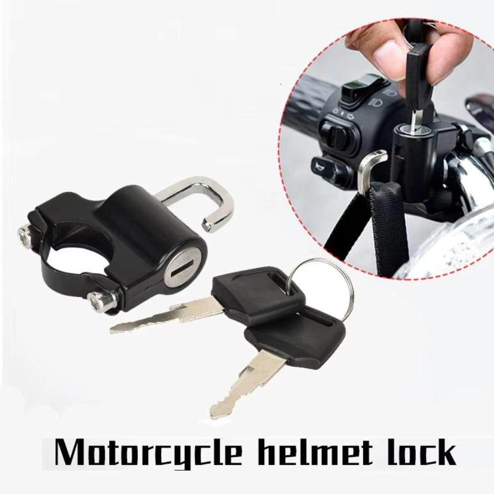 Universal Motorcycle Helmet Lock Portable Metal Handlebar Lock Anti-theft Lock Bicycle