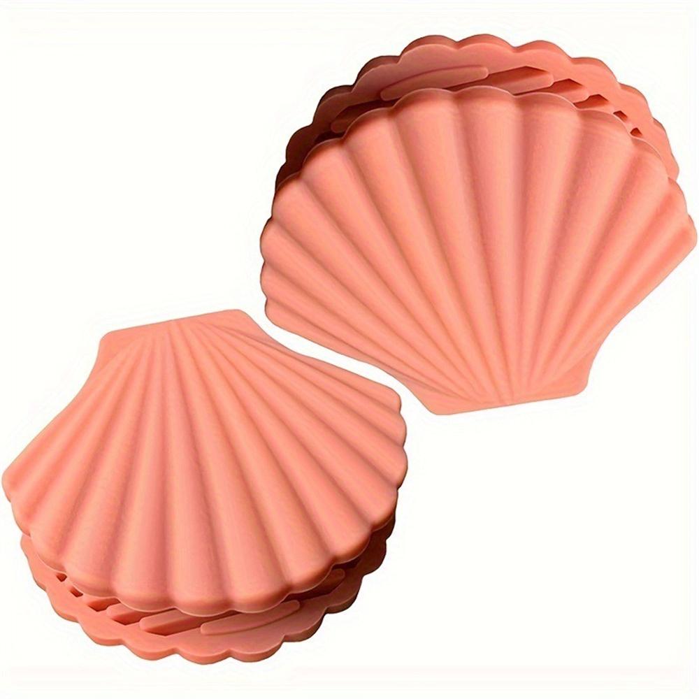 2Pcs Silicone Anti-scald Gloves Shell Shape Heat Resistant Non-Slip Grip Microwave Oven Pot Handle Mitt Lid Holder Kitchen Tool
