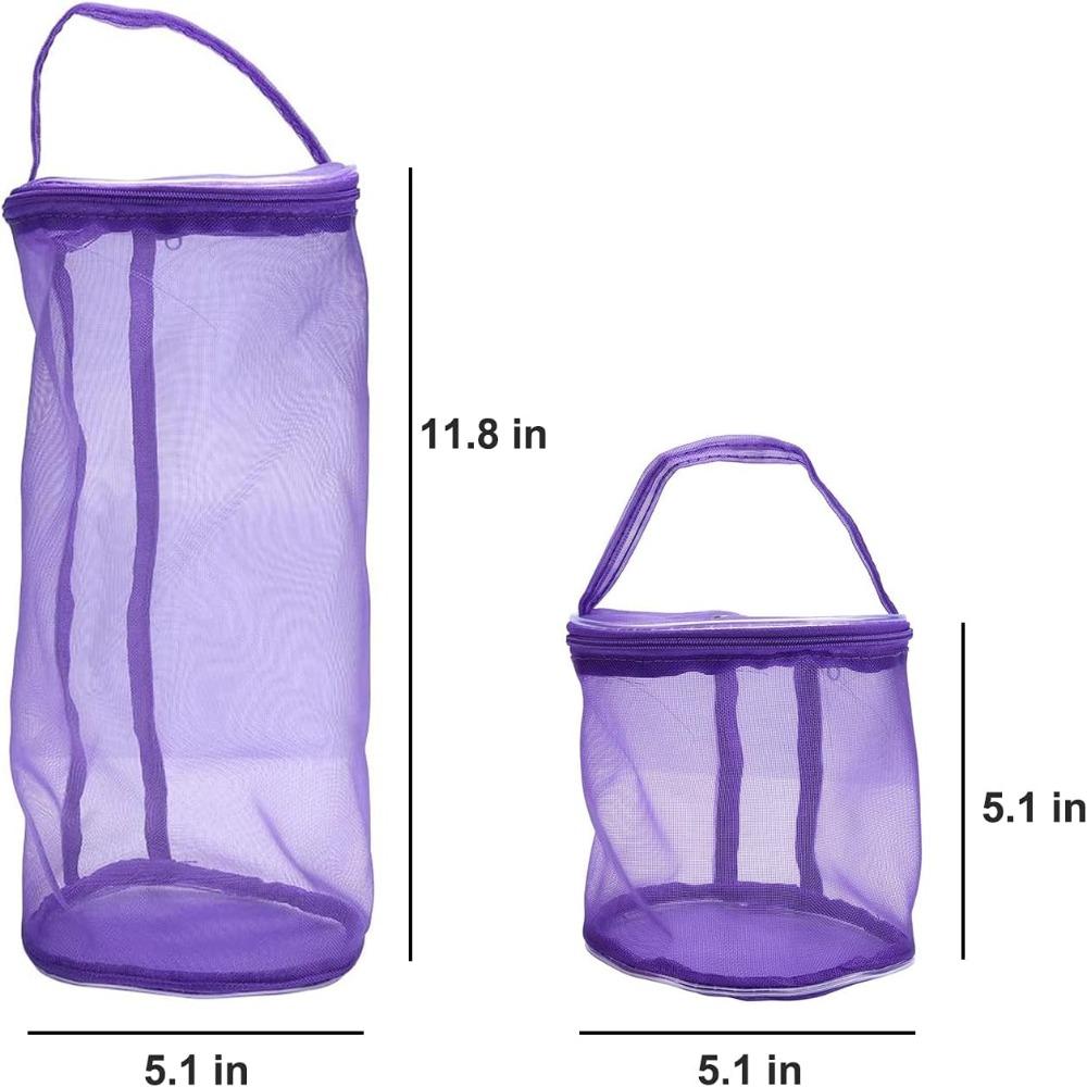 Purple Yarn Holder Nylon Knitting Bag Mesh Storage Bag Mesh Knitting Bag  DIY Craft