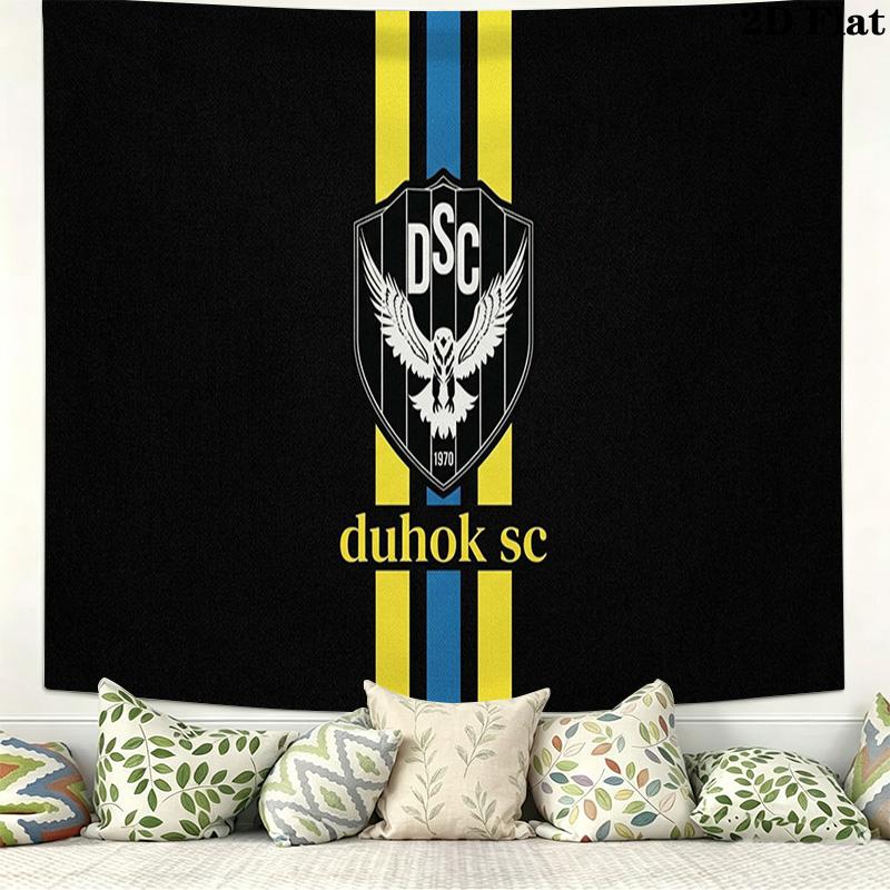 DUHOK SC Logo Wall Tapestry Aesthetic Wall Hanging Printed Fabric Blanket Decorative Tapestries for Bedroom Living Room Home Decor