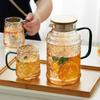 Large Capacity Glass Cold Water Pot 2000mlHousehold Cold Water Kettle Flower Tea Kettle Juice Kettle Infuser Teapot Gaiwan Set