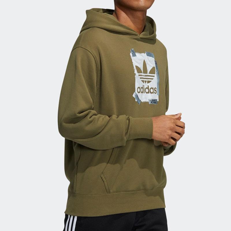 adidas Мужская толстовка с логотипом Originals Зеленая HL4102