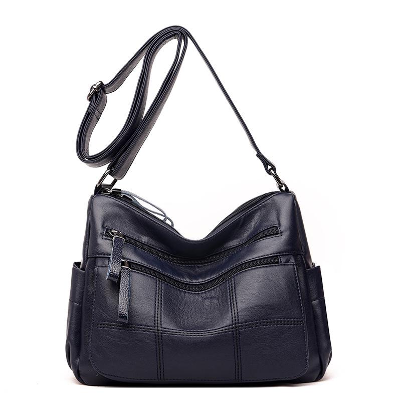 Женская сумка среднего возраста, женская сумка через плечо, большая вместительная мягкая кожаная женская сумка для мамы