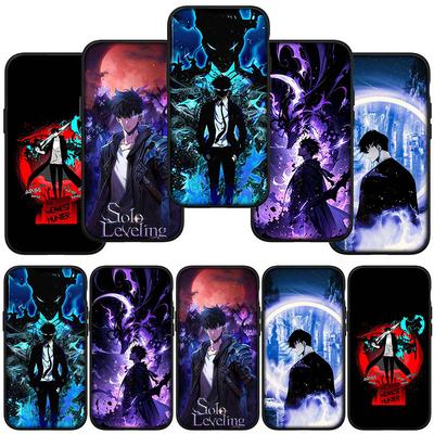 Чехол для телефона Samsung Galaxy S24 S23 iPhone 15 14 Xiaomi Redmi Note 13 12 11 8 10 9 Pro Max X XR OPPO Huawei Solo Leveling Anime Sung Jin Woo Cover