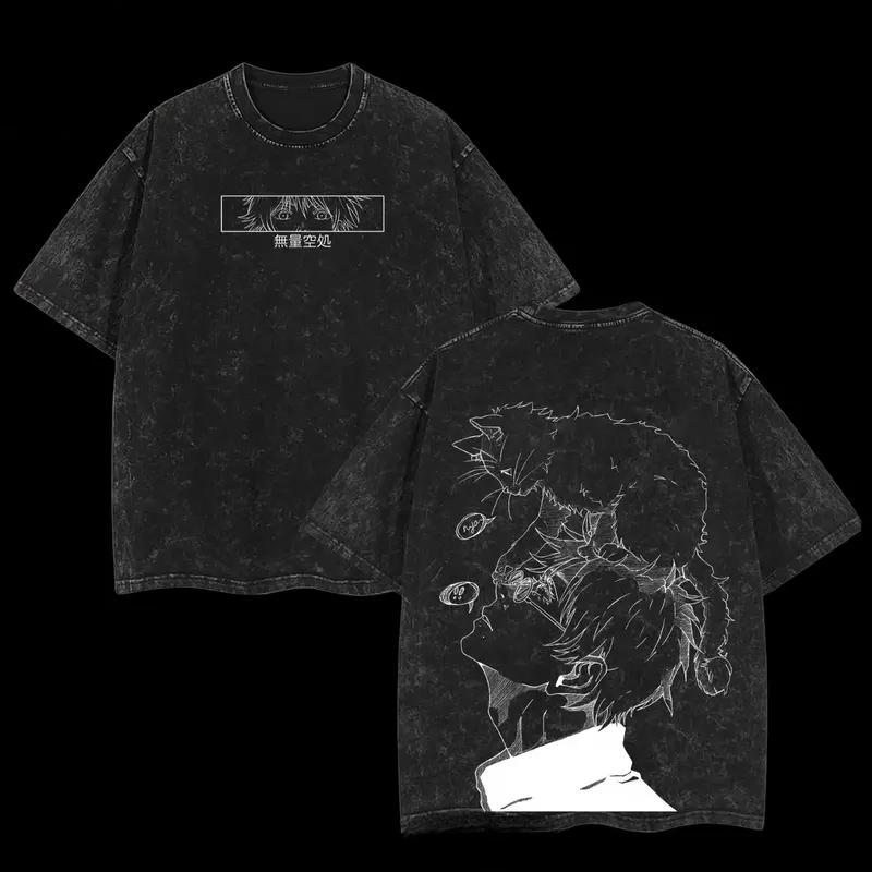Jujutsu Kaisen Gojo Satoru and Cat Cotton T-Shirt