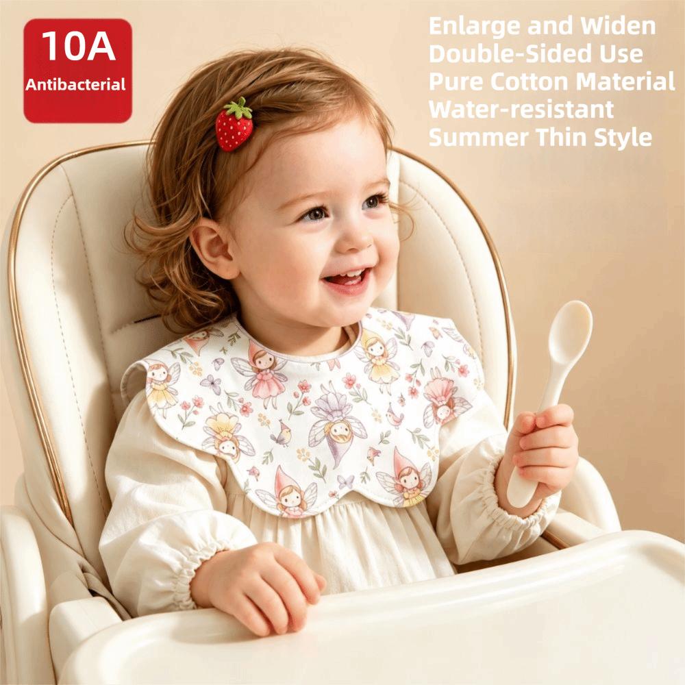 Absorbent Reversible Baby Bib Breathable Summer Bibs Bibs for Baby Girl Boy Infant Daily Wear