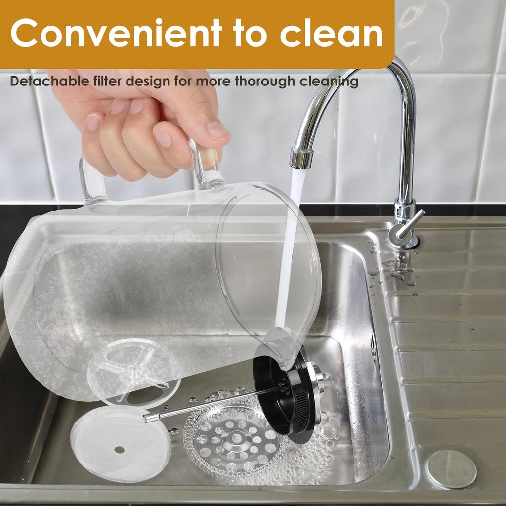 French Press Coffee Maker 350/650/1000ml Glass French Press Espresso Pot Percolator Coffee Brewer With Filtration Coffee Maker