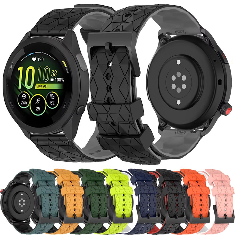 Силиконовый ремешок с рисунком "Футбол" 22 мм 20 мм для Garmin Forerunner 55 165 265 965 255 955/Venu 3 2 Ремешок для Garmin Vivomove Trend