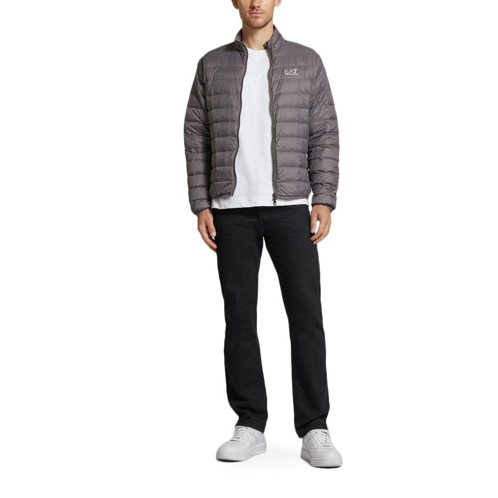 Emporio Armani Логотип Буквы Воротник-стойка Молния Длинный рукав Пуховик Мужская верхняя одежда Серый 8NPB23-PNGPZ-1992