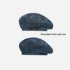 Korean Style Denim Beret Warmth Octagonal Hat Casual Painter Hat  Girl