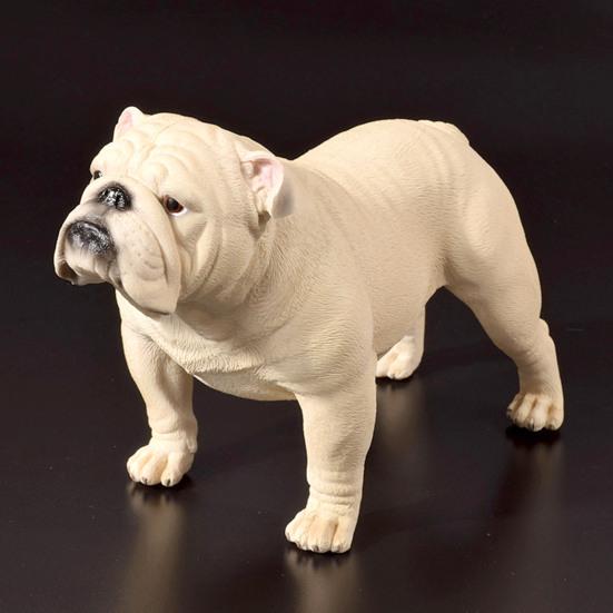 Bulldog Statue Hand Fashion Painted Vivid Party Home Details PVC Bulldog Decoration Puppy Standing Figurine Statue