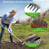 Gardening Weeder Puller Rake Heavy Duty Steel Outdoor Garden Lawn Farm Soil Loosening Weed Remover Weeding Uprooting Hand Tools