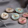 18MM-25MM Three-dimensional Little Bee Buttons Gold Luxury Metal Buttons Fashionable Round Shank Buttons Cardigan Sweater