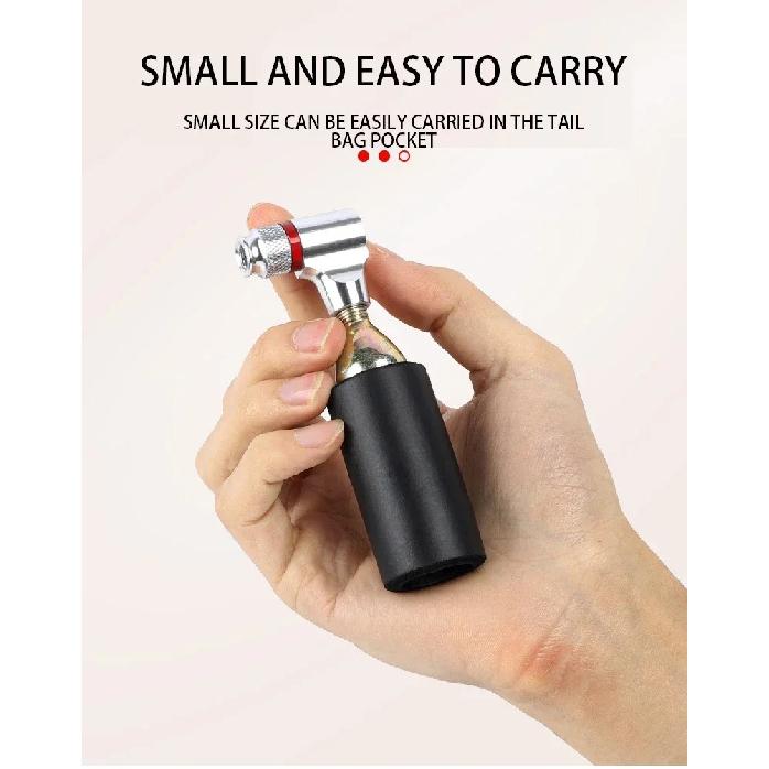 CO2 Mini Pump Fitness Equipment Bicycle Carbon Dioxide French American Mouth Inflator Portable Mountain Bike Riding Equipment Bi