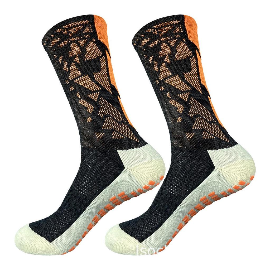 Silicone Non-slip Grip Socks for Men: Football, Basketball, Cycling - Thickened, Towel Bottom Sports Socks