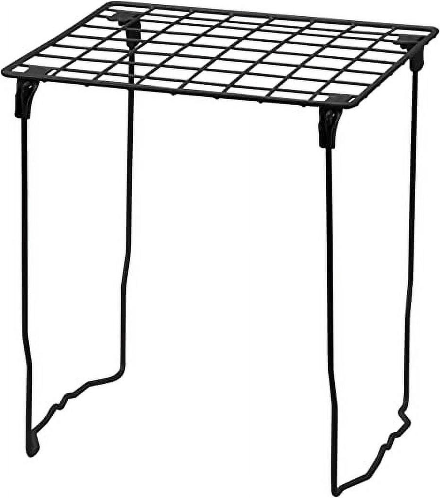 Штабелируемая металлическая полка для шкафчика, черная