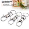 10pcs Bird Cage Lock Pet Hook Clip Door Snap Metal Hooks Lanyard Anti Escape Clips Trigger Key Accessory Clasps Parrot
