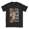 Ryu Streets Fighters T Shirts Men Pure Cotton Vintage T-Shirts Round Collar Game Tees Short Sleeve Clothing Plus Size
