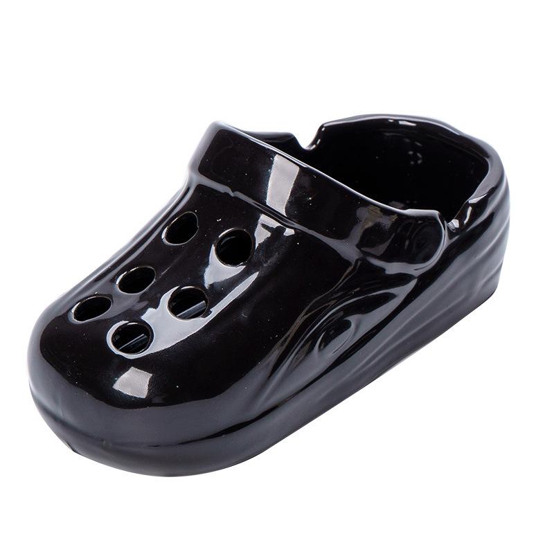 High value ceramic ashtray office home living room ashtray trend Internet celebrity hole shoes anti-fly