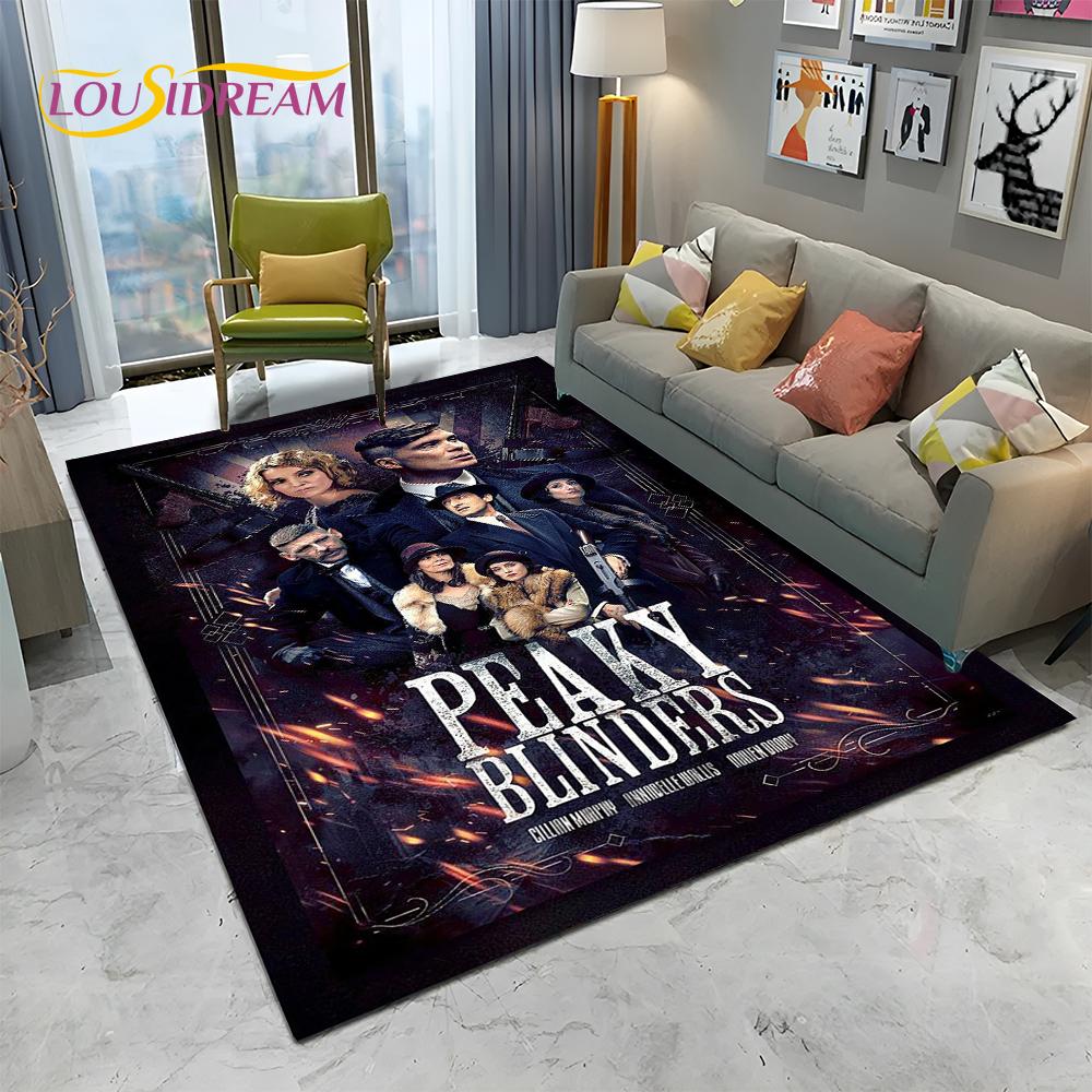 HD Tommy Shelby P-Peaky Blinders Carpet Rug for Home Living Room Bedroom Sofa Doormat Decor,kids Area Rug Non-slip Floor Mat