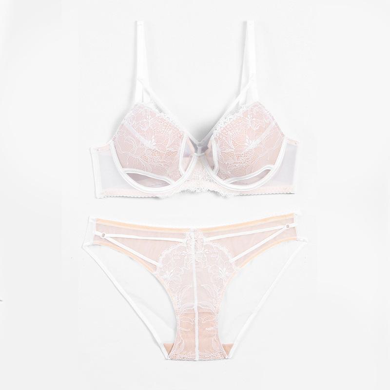Сексуальный кружевной комплект нижнего белья Pure‑Desire, Комплект бюстгальтер-минимайзер с push-up эффектом против обвисания для женщин с большой грудью на осень