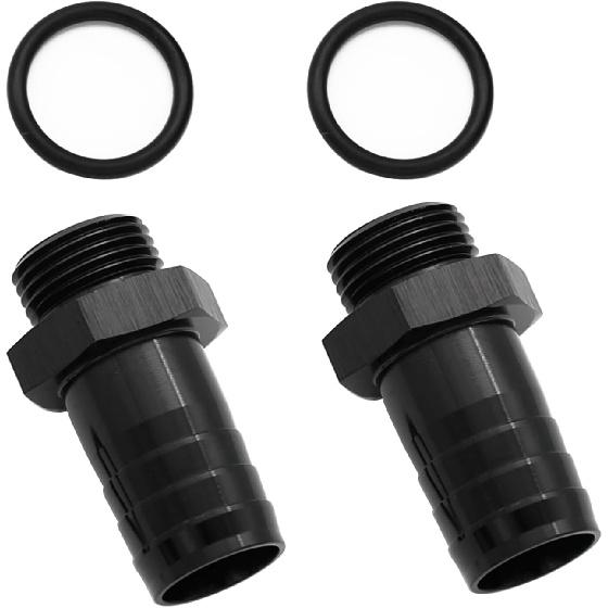 Aluminum -10 AN ORB Male to 1/2"(12.7mm) Barb Push On Hose Fitting Adapter Black