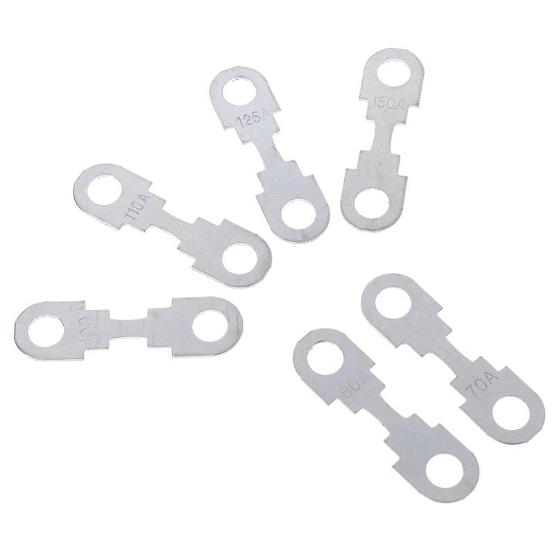 10 шт. 30A-150A 32VDC автомобильный плоский цинковый лист небольшой предохранитель лист для автомобильного предохранителя с круглым отверстием вставки предохранителя автозапчасти