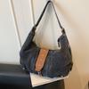 Винтажная джинсовая сумка большой вместимости женская на плечо под мышку сумка для commuters через плечо