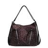 PU Zipper Shoulder Bag Soft Large Capacity Trendy Crossbody Bag Pendular Designer Bag Leopard Print New