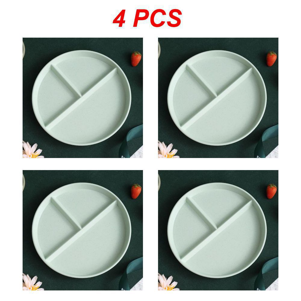1/2/4 шт. Разделенная тарелка на 3 диетических многоразовых круглых обеденных тарелки кухонная посуда порционные тарелки для взрослых 3 отделения