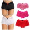 Sexy Women's Tulle Ruffled Lace Bloomers Panties Bow Decor Shorts Knickers Underwear