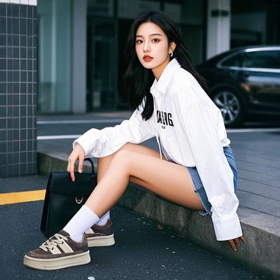 Кожаные маленькие белые туфли женские весенние новые туфли женские кеды повседневные универсальные туфли-хлебцы платформа ретро женские туфли