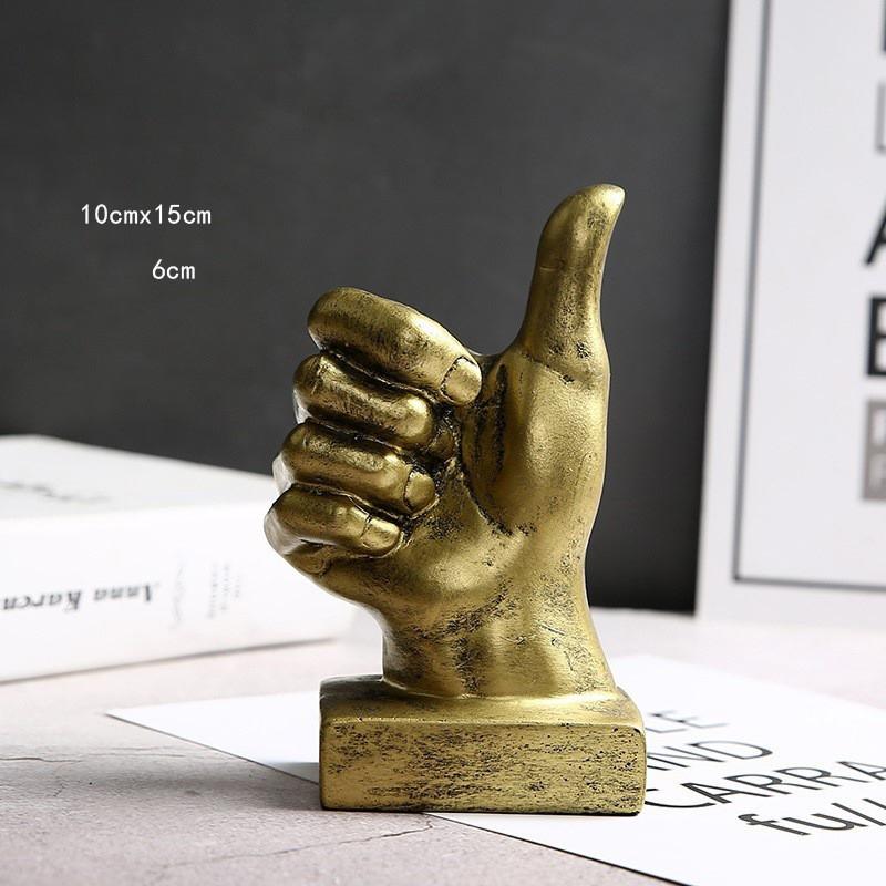 Modern Resin Hand Gesture Sculpture Ornament Figurine Statue Finger Arrangement Home Coffee Shop Decor Adornment Accessories
