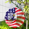 American Flag Spinner Wind Spinner for Garden Yard Patriotic 3D Stainless Steel July 4th Decor Indoor Outdoor Hanging Ornament