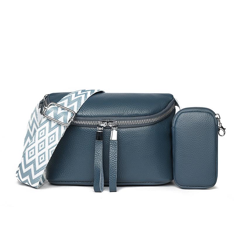 Женская сумка из натуральной кожи, простая сумка через плечо, стильная сумка-седло из коровьей кожи.