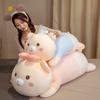Sakura Bear Plush Toy Doll Cartoon Lying Down Bear Long Throw Pillow Long Girl Bed Holding Doll