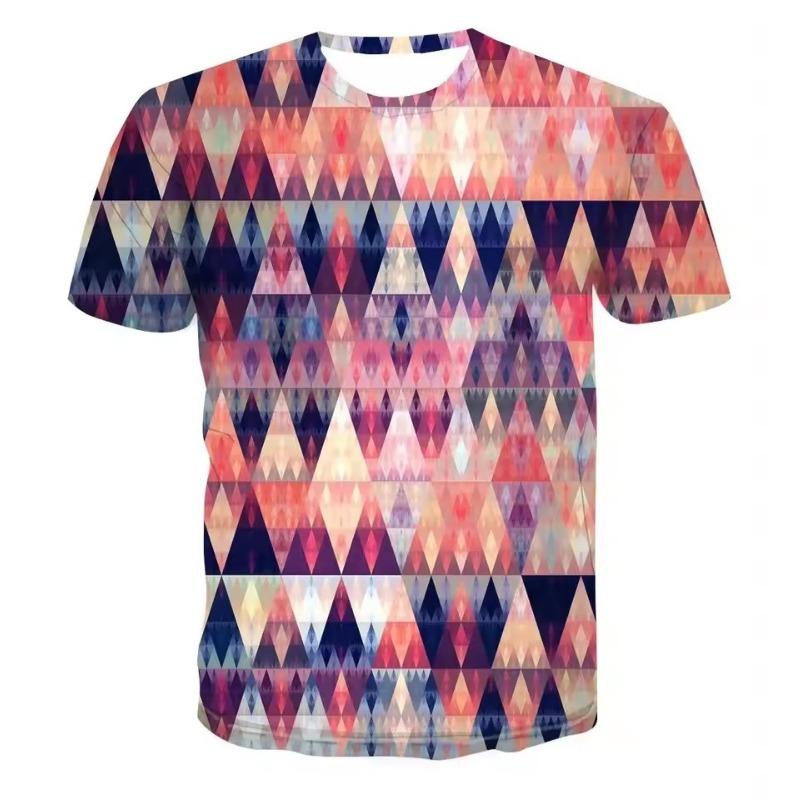 Мужская повседневная футболка с 3D-принтом, модная и забавная, трехмерная, с коротким рукавом, большого размера, удобный топ