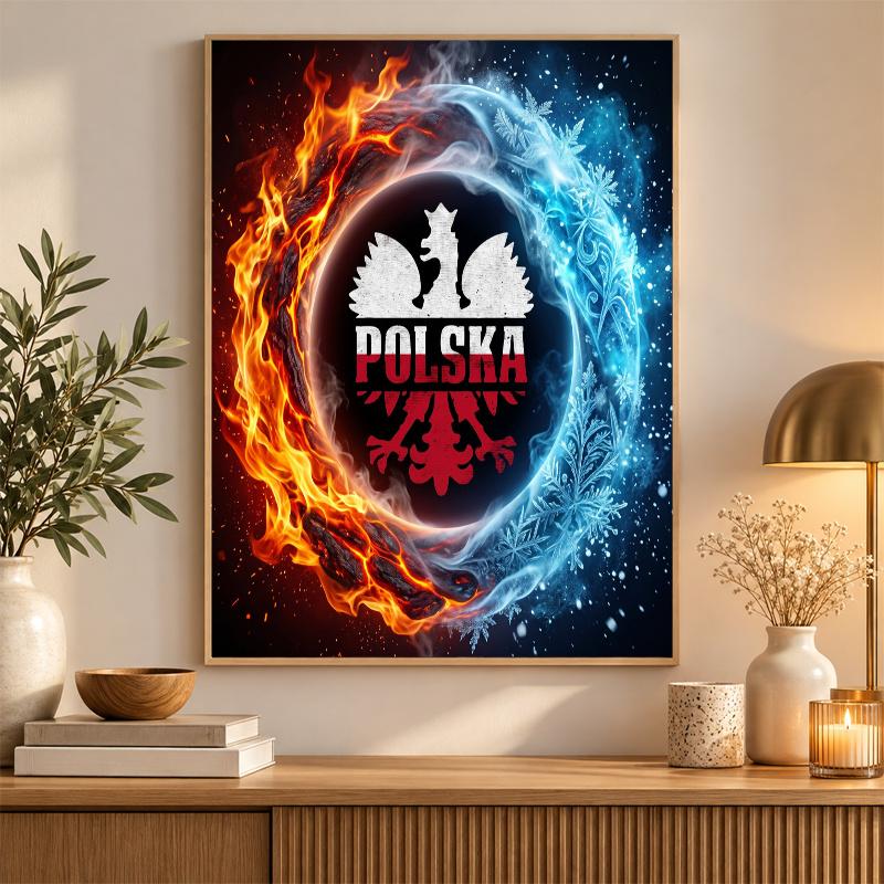 Poland Football Diamond Painting Kit 5D Full Drill DIY Diamond Mosaic Wall Art Home Decor