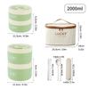 Insulated Bento Lunch Box With Tableware Microwave Safe Portable 304 Stainless Steel Food Storage Container Stackable