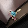 Chinese Style Brooch Pin Sparkling Rhinestones Magpies Bird Shape Lapel Pin Suit Coat Dress Jewelry Gift