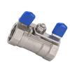 12in NPT DN15 Ball Valve 304 Stainless Steel Female Thread Pipe Fitting Valve with Butterfly