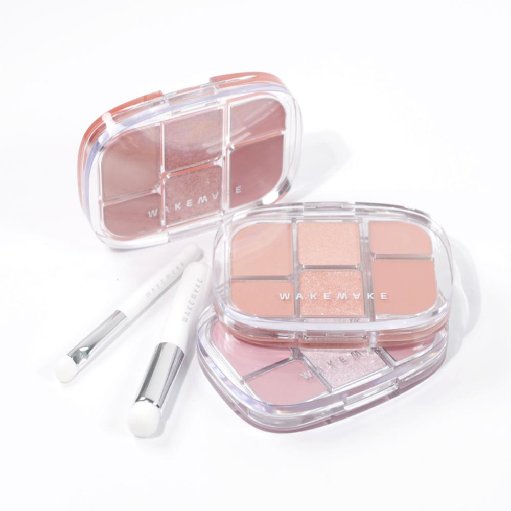 Wake Make Soft Sheer Multi Palette 3 COLOR Выберите 1 без кисти, 1 шт., 01 Coral Hertz