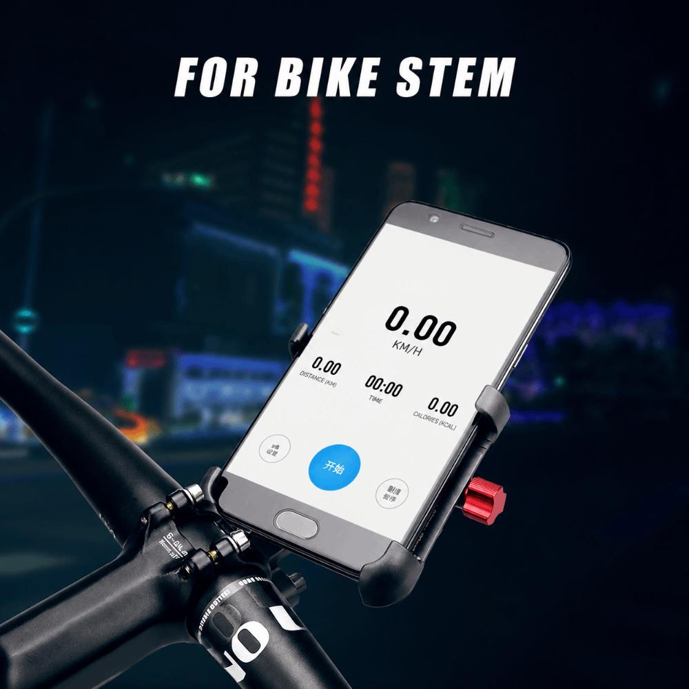 Aluminum Alloy Bike Phone Mount 360° Rotation Bike Phone Holder Bike Stem Phone Mount Road Bike