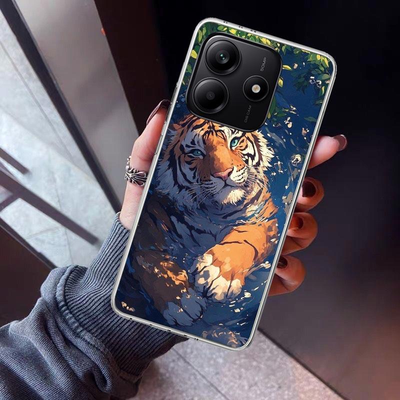 Superior Tiger Pattern Art Phone Case For Xiaomi Redmi Note 10 11 12 13 14 15 Pro Plus 11S 12S 14S 11T 11E 10S Soft TPU Back Cov