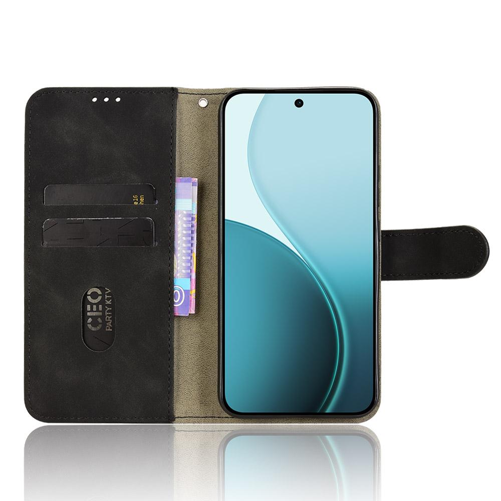 For Oppo Reno14 F 5G Leather Case Skin Feel Anti Drop Wallet Flip Phone Cover